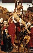 PLEYDENWURFF, Hans Crucifixion of the Hof Altarpiece sg oil on canvas
